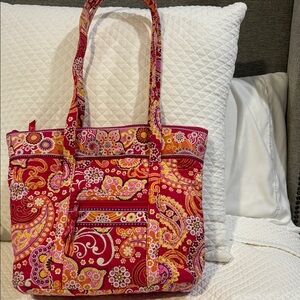 Vera Bradley Raspberry Fizz Shoulder Tote